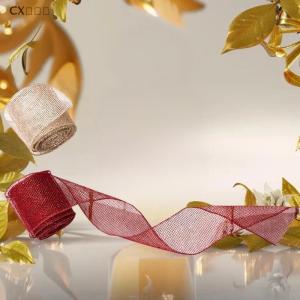 CX🎄💓💥 1 cuộn giáng sinh Ribbon DIY Giáng sinh cây trang trí vòng hoa trang trí quà tặng bao bì trang trí Ribbon