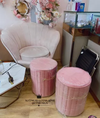 Ghế đôn nhung bàn trang điểm ghế sofa nhung đẹp