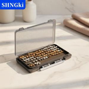 [COD] 🔥🔥🔥SHNGki Hoa Tai lưu trữ khay tổ chức hộp với nắp trong suốt đa khe cắm nhung trang sức hiển thị cho nhẫn và phụ kiện lưu trữ
