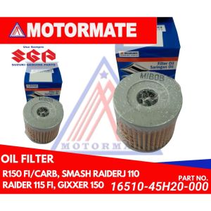 SGP SUZUKI GENUINE PARTS OIL FILTER Suzuki Raider150 Carb/FI J 110/115 FI Part No. 16510-45H20-000