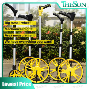Digital/Mechanical ABS Folding Distance Measuring Wheel Roller Rangefinder Surveyor Walking Zero Clearing 100Km Foldable Big/Small Wheel with Storage Bag