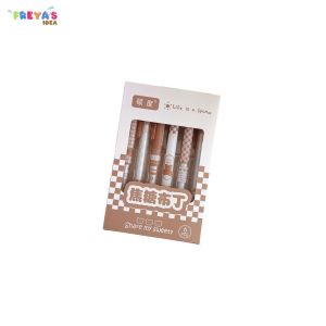FR-A69 Pulpen ST Set 6IN1 Motif Bunga 0.5MM / Pena Mekanik Alat Tulis Perlengkapan Sekolah / Retractable Pen Karakter Set / Pulpen Cetek Import