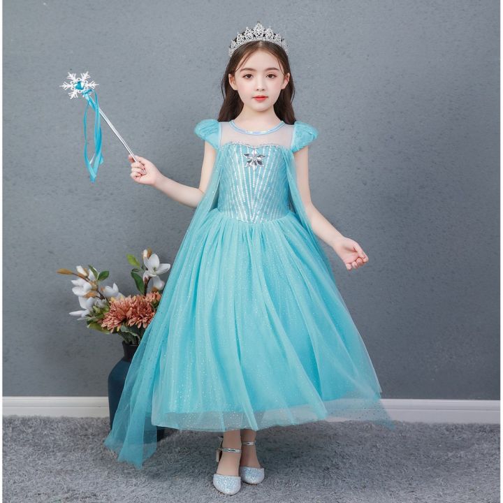 Đầm công chúa Elsa cho bé Ginger World HQ918 - Xanh