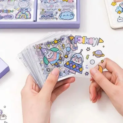 Stiker Box Viral Sticker momo isi 100pcs Stikcer Korea Lucu Viral