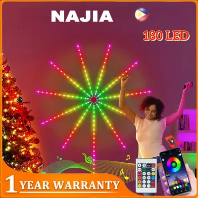 NAJIA 180LED Firework Lights Christmas Lights Strip With APP Remote Control fairy light for Indoor Outdoor Christmas Decor