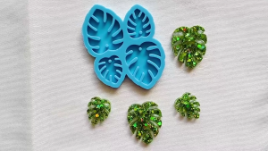 Monstera Deliciosa Earring Combination Necklace Molds Epoxy Mold Resin Casting Pendant Mold Suitable for Diy