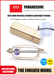 Folding anti-fog glasses exported to Germany Blue light blocking reading glasses Mens folding portable dual-purpose glasses for near and far distances HD smart reading glasses