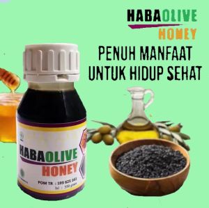 BBM-Madu HABAOLIVE Honey 100% ORIGINAL MADU HABBATUSSAUDA ZAITUN ASLI 350Gr