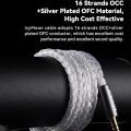IcyMoon IEM Cable, 16 Core OCC+Silver Plated OFC Upgrade Cable,SPC in Ear Monitor Cable, Earphones Cables with 3.5/4.4mm Plug for ZS10 PRO 2 AS10 PRO ZSN PRO X EM6L (3.5mm with 0.78 2Pin). 