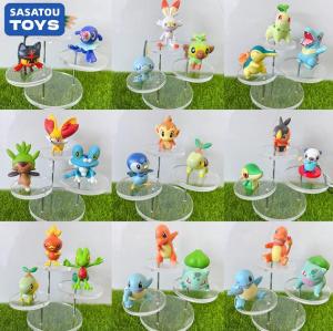 Starters Pokémon figure Collection tomy/wct/bandai pokemon toys Bulbasaur Charmander Squirtle Froakie Chikorita Totodile Scorbunny Piplup Incineroar Decidueye Greninja Cinderace Litten C101 pokemon toys for boys Fennekin Chimchar Snivy Serperior