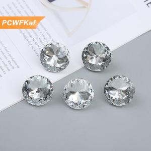 【PCWFKef】 10ชิ้นกระดุมพลอยเทียมคริสตัล20มม. เหมาะสำหรับโซฟาหัวเตียงกระเป๋าเฟอร์นิเจอร์หัวเข็มขัดตกแต่งแบบทำมือ