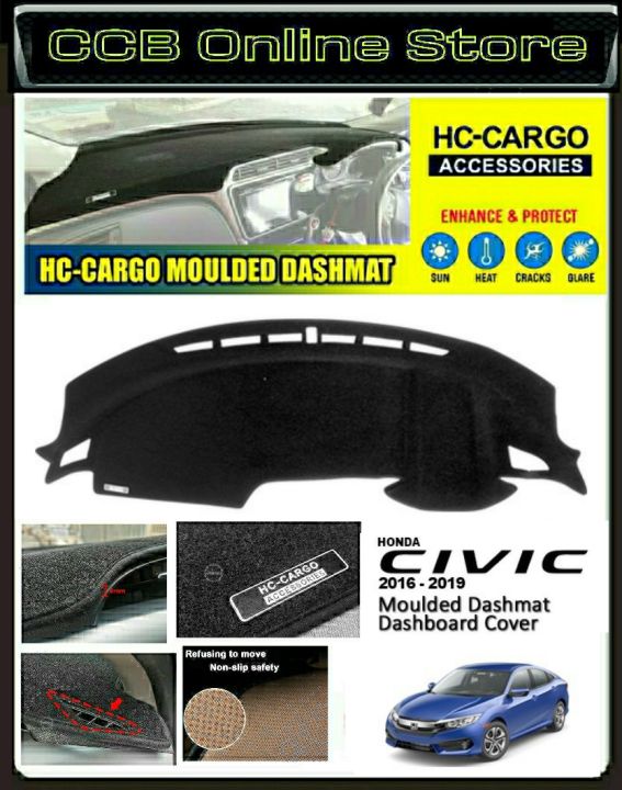 Honda Civic FC 2016 2019 Premium Moulded DashMat Dashboard Cover Lazada