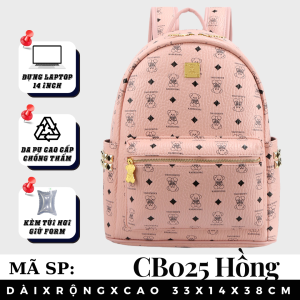 Balo Da Thời Trang Balô da Lv Da Pu Cao Cấp Balo mc Cặp Đi Học Đi Chơi Balo Đựng Laptop 14 Inch CATTIE CB048