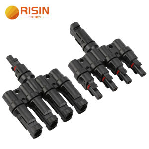 OEM Factory China IP67 DC 1000V Mc4 Four-in-One Plug Socket Solar Cable Branch Connector