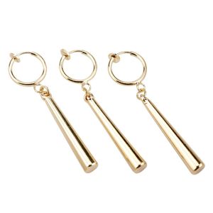 3pcs Earring Clip Cartoon Roronoa Zoro Earrings Electroplating Ear Hook Emas