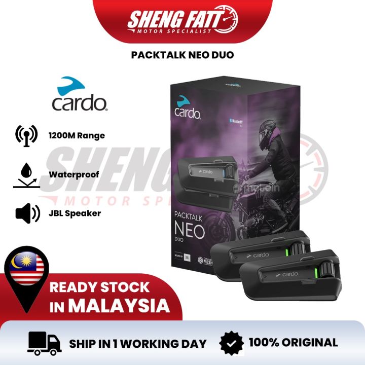 Cardo Packtalk Neo Duo Intercom Communication System Duo Pack Bluetooth Headset Helmet Intercom