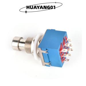 HUAYANG01 [HOT FASHION] 1x 9-pin 3PDT Guitar Effects Pedal Box Stomp Foot Metal Switch True Bypass blue