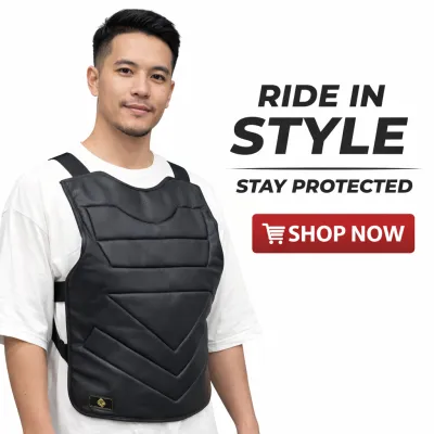 Rompi Motor Pelindung dada dan body pengendara anti angin single touring keren dan nyaman di pakai rompi JAKET single protecion pengendara sepeda motor melindungi pengendara dari terpaan angin