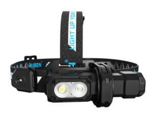 ไฟฉายคาดหัวWuben E7 และเป็นไฟฉายECL ชุดFull SET เซ็นเซอร์อัจฉริยะ 1800 lm แบต 2 ก้อนในชุด ประกันร้าน 1 ปี