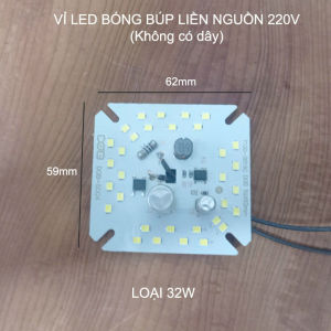 Bộ 3 vỉ led cho bóng đèn đui xoáy liền nguồn 220V (công suất 20-32-40-50W tùy chọn)