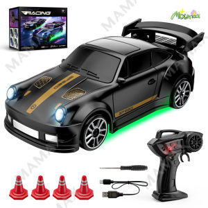 【SG Ready Stock】1/64 Micro Simulated Drifting Remote Control Car With Light Effects★Type-C Direct Charging✅FREE 4 Road Cones Included🚧