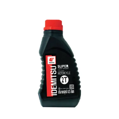 IDEMITSU SUPER 2T น้ำมันออโต้ลูบสูตรพิเศษ ขนาด 0.5 ลิตร สำหรับรถจักรยานยนต์ 2 จังหวะ