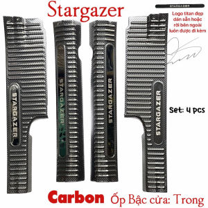 Ốp bậc cửa Nẹp bước chân Trong Ngoài CARBON xe Stargazer 2022 2023 2024 2025 vân Cacbon cao cấp