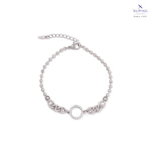 Xuping Gelang Tangan Ring Bulat Perak - Gold Motif Biji Lada Fashion