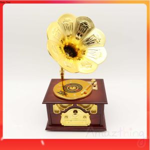 Amazthing Gramophone Shaped Music Box/Kotak Musik(White Brown) Birthday Gift Home Decoration 留声机音乐盒
