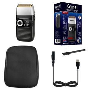 new Original Kemei Powerful Barber Pro Electric Shaver For Men Hair Beard Electric Razor Balds Head Shaving Machine Finishing Fades Free Shipping