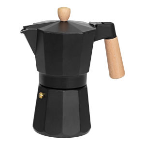 [ BPCF007 ] Bình pha cà phê MOKA POT kiểu Ý thẩm thấu ngược (450ml 300ml 150ml ) Hợp kim nhôm  tay cầm gỗ .