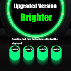 [Atother] Vỏ thân Lốp xe chống bụi nắp van dạ quang thông dụng 4 cái/bộ bánh xe đèn LED phát sáng xe ô tô xe mô tô xe đạp áp dụng