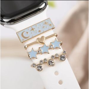 CW-SHOP(Q1)*พร้อมส่งในไทย*แหวนโลหะ เครื่องประดับ ตกแต่ง สําหรับสายนาฬิกาสมาร์ทวอทช์ รูปแบบไม่ซ้ำใคร