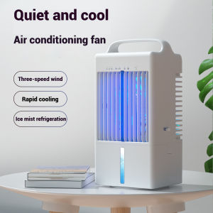 （Automatic Shaking Head）Air Cooler  900ML Spray Fan 3 Speed Wind Speed 4H Timed Table Fan Mini Air Cooler Brushless Motor Multifunctional With Colorful Night Light