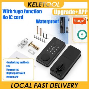 Tuya Smart Door Lock Automatic Electric Deadbolt Wifi Remote Unlock Digital Password Ic Card Biometric Fingerprint Unlock Fully