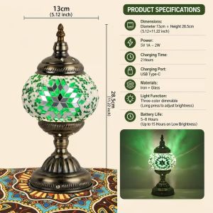 LED Table Lamp Touch Night Light USB Rechargeable Portable Restaurant Bedroom Wireless Reading LampFast shipping