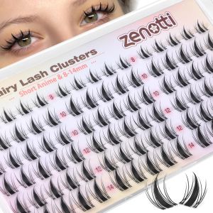 Wispy Lash Clusters 60D 80D 100D Volume Cluster Eyelash Extensions 290PCS Natural Individuals Lashes D Curly Thick Wispy Lashes Cluster 10-18mm DIY Eyelash Extensions at Home by zenotti