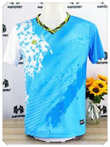 ลายใหม่ !!! เสื้อพิมพ์ลาย HanOver 09 สีฟ้า ลายสวย ราคาถูก สีสด คุณภาพเกินราคา !!!