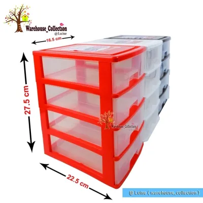 Laci small Container Susun 3 dan 4 / Rak Container /mini Drawer Serbaguna DIANSARI