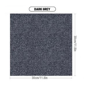Karpet Tile Stiker Lantai Ukuran 30 x 30 cm / Karpet Tile Baru Kantor Hotel Hitam Abu Abu