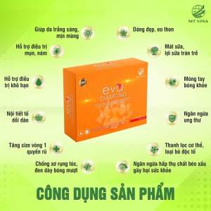 Eva Diamond Thải Độc Đẹp Da cân bằng nội tiết giảm tình trạng nóng trong bốc hỏa da khô sạm