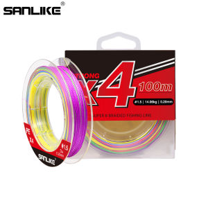 SANLIKE 6-39kg 100m 0.10-0.50mm PE Lines High Strength Wear Resistant Accurate Line Value Lint- free Fishing Line