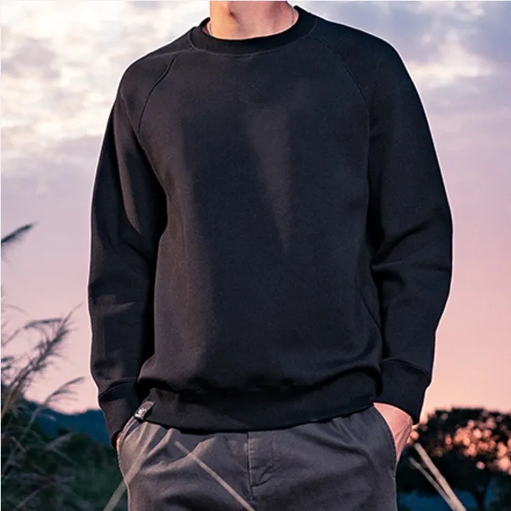 Black Unisex Sweatshirt Plain