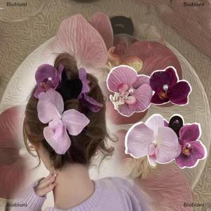 [COD] Biubiuni Hàn Quốc Ngọt Ngào Phong Lan Tóc Clip Cho Người Phụ Nữ Nhân Tạo Hoa Kẹp Tóc Barrettes Clip Wedding Party Mũ Nón Phụ Kiện Quà Tặng