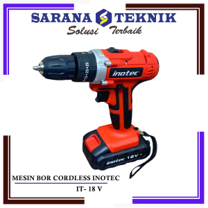 1/2th rusak ganti baru bor cordless INOTEC IT-18V bisa bor beton bukan kelas murahan