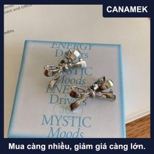 【CANAMEK】 2 cái kẹp tóc nơ kim loại ngọt ngào kẹp tóc nhỏ cá tính thời trang cho phụ nữ cô gái ngọt ngào mát mẻ gãy tóc Clip Phụ kiện tóc