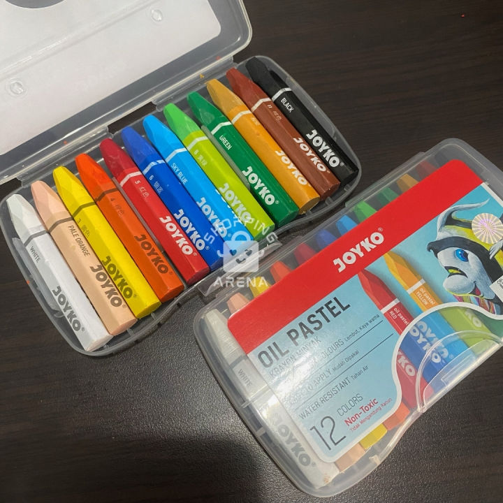 Jual Krayon Oil Pastel Merk JOYKO TITI Isi 12 Crayon Perlengkapan Mewarnai Minyak Drawing Painting Menggambar Colour Tools Stuff Asli Prakarya Peralatan Color Sekolah School Coloring Kesenian Seni Art Pewarna Cantik Kertas Murah Termurah Shopping Arena