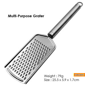 Stainless steel flat ginger grater chocolate and cheese grater carrot shredder multi-functional grating tool