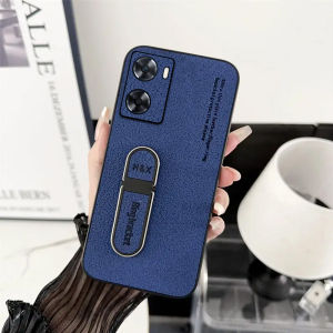 Promo Case Plain Leather Standing Oppo A77s / A57 4G ring Holder Bumper