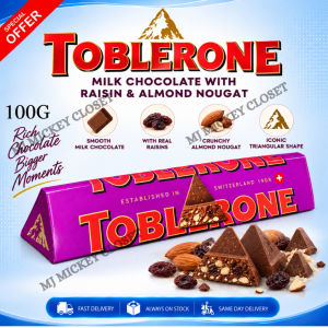 Toblerone 100g Swiss Milk Chocolate Honey Raisin & Almond Nougat Premium Chocolate Bar Snack Laz2